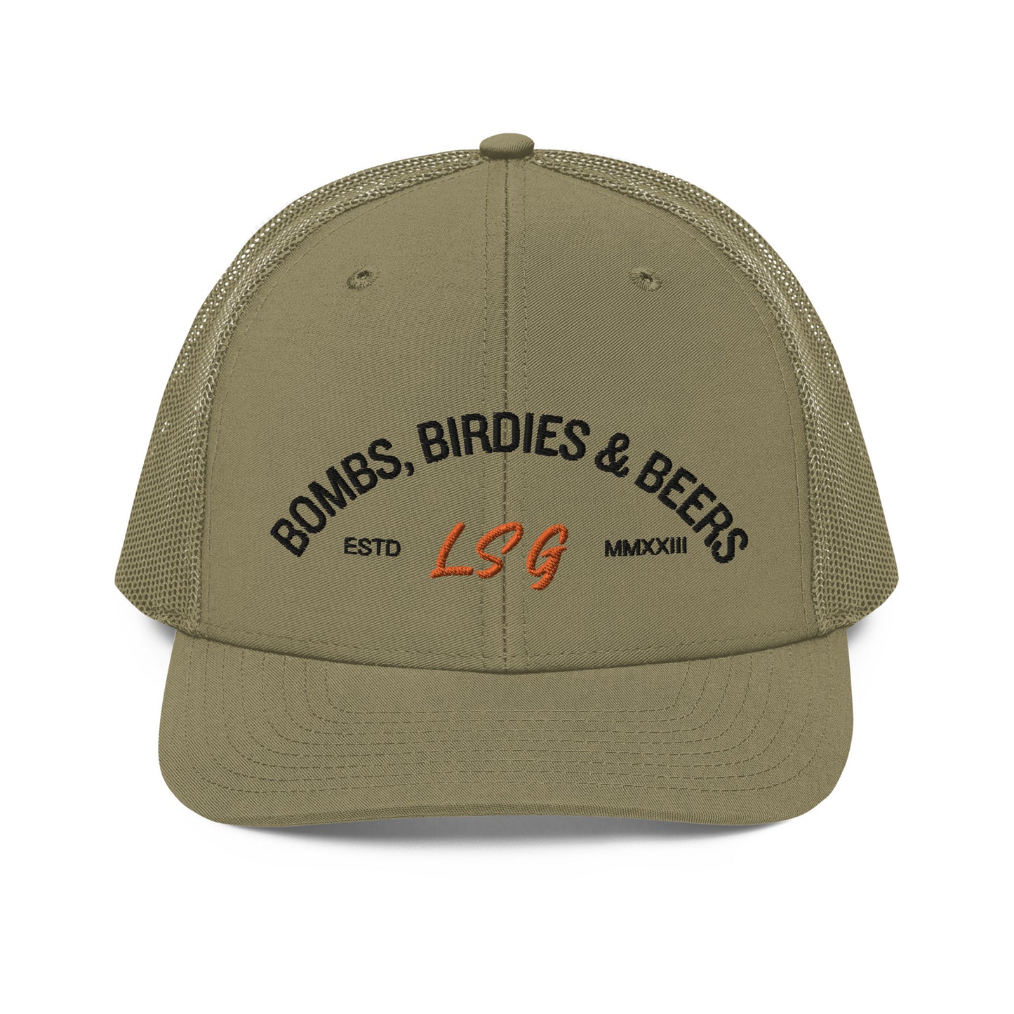 Land Shark Golf "BOMBS, BIRDIES, & BEERS" (Gray)- Trucker Hat