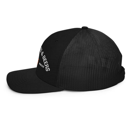 Land Shark Golf "BOMBS, BIRDIES, & BEERS" (Black) - Trucker Cap