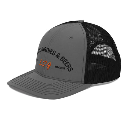 Land Shark Golf "BOMBS, BIRDIES, & BEERS" (Gray)- Trucker Hat