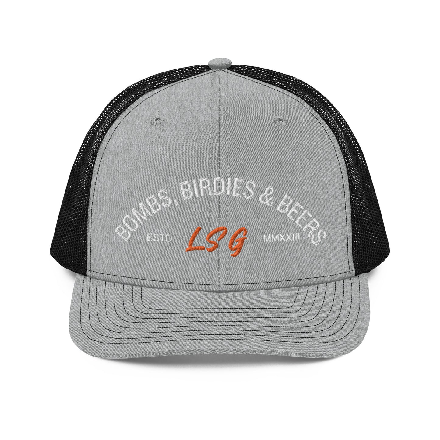 Land Shark Golf "BOMBS, BIRDIES, & BEERS" (Black) - Trucker Cap