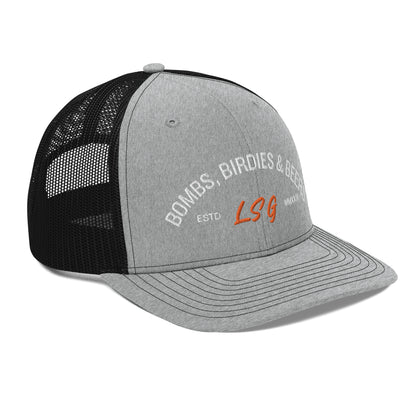 Land Shark Golf "BOMBS, BIRDIES, & BEERS" (Black) - Trucker Cap