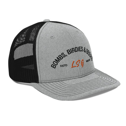 Land Shark Golf "BOMBS, BIRDIES, & BEERS" (Gray)- Trucker Hat