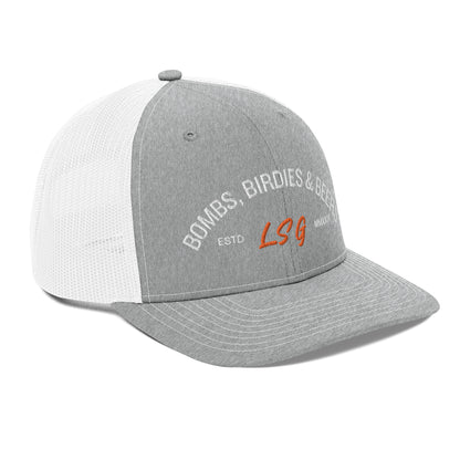 Land Shark Golf "BOMBS, BIRDIES, & BEERS" (Black) - Trucker Cap