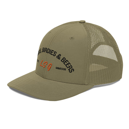 Land Shark Golf "BOMBS, BIRDIES, & BEERS" (Gray)- Trucker Hat